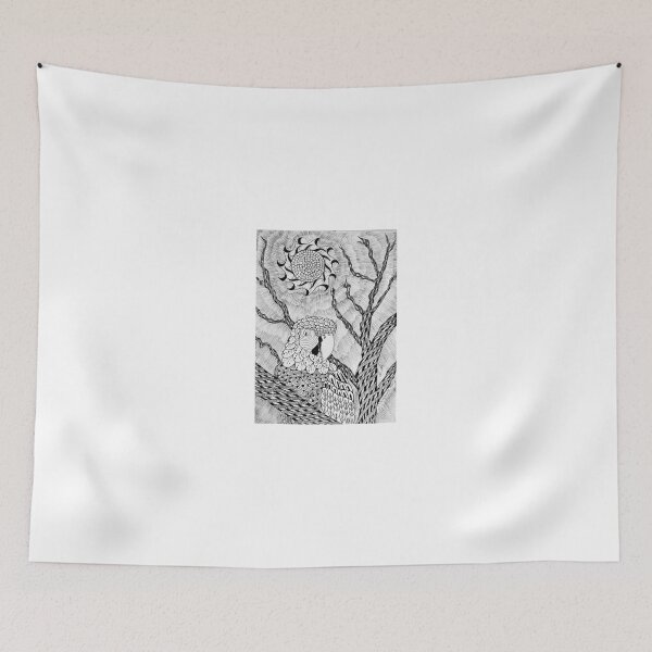 Item preview, Arara bird and sun in nankin ink designed and sold by Margarete Bom.