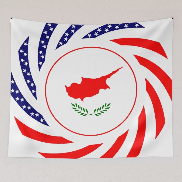 Item preview, Cypriot American Multinational Patriot Flag Series designed and sold by Carbon-Fibre Media.