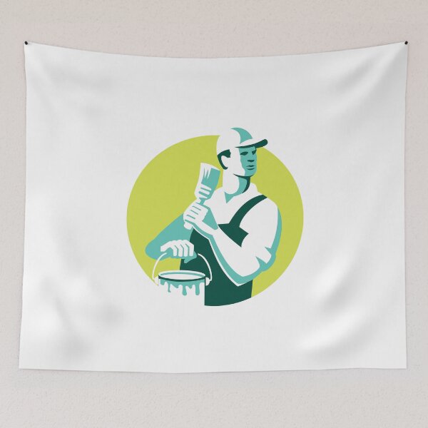 Item preview, House Painter Paintbrush Paint Circle Retro designed and sold by patrimonio.