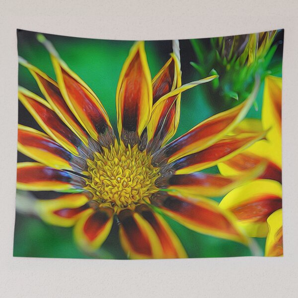 Item preview, Orange and Yellow Stripes Flower designed and sold by bloomingvine.