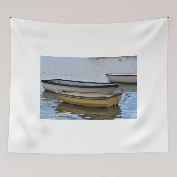 Item preview, Small boats at Lyme harbour, Dorset UK designed and sold by lynn carter.