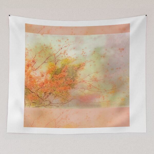 Item preview, "Essence of Life" Scarf~Pastel Orange Border designed and sold by Susan Werby.