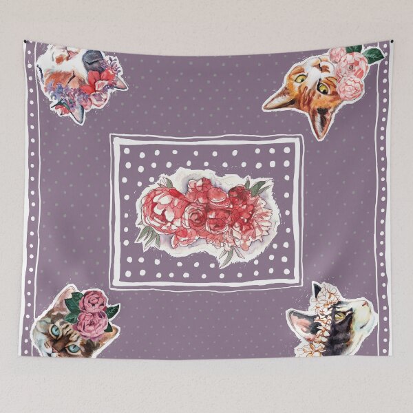 Item preview, Cat Handkerchief designed and sold by MeowLynn.