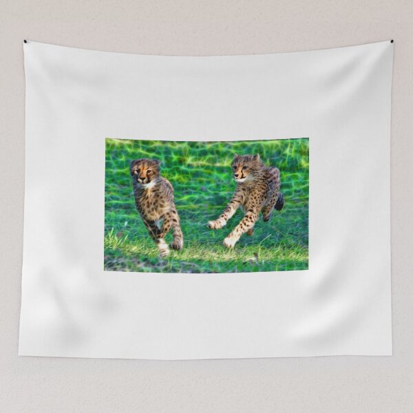 Item preview, Cheetah Siblings Play And Chase designed and sold by miroslava.