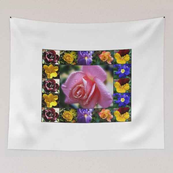 Item preview, Mixed Flowers Collage Featuring Pink Rose designed and sold by Kathryn Jones.