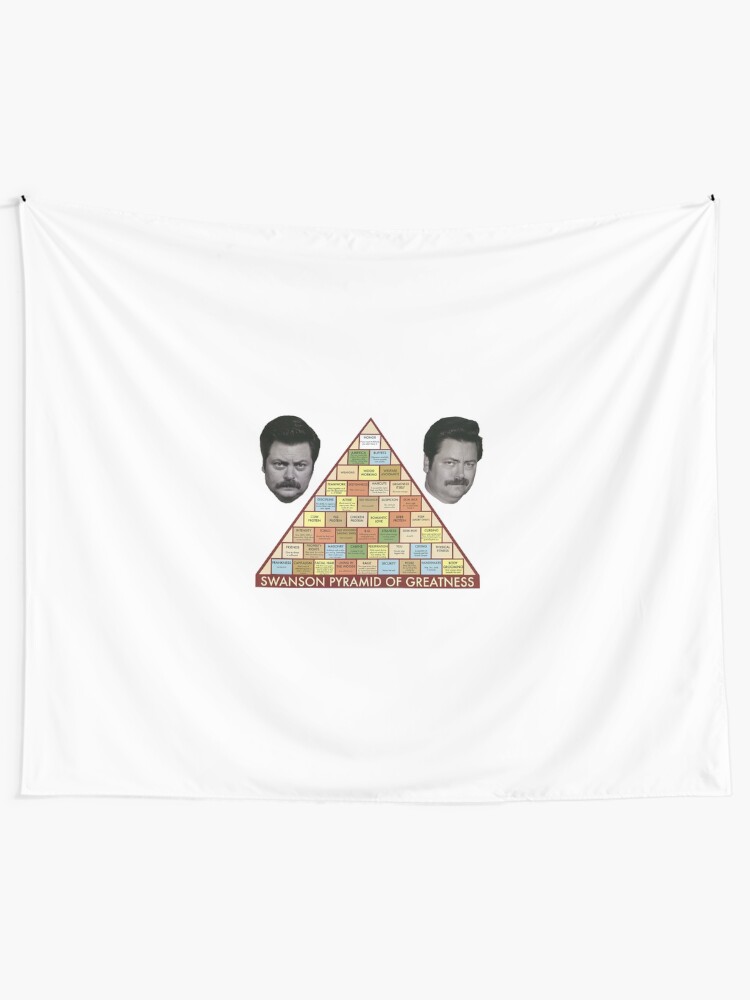 Swanson Pyramid of Greatness Wall Tapestry photograph relating to Ron Swanson Pyramid of Greatness Printable Version titled Swanson Pyramid of Greatness Wall Tapestry