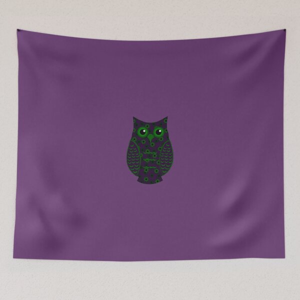 Item preview, Purple and Green Floral Owl designed and sold by shaneisadragon.
