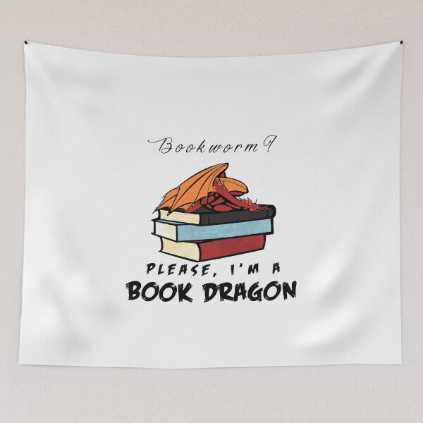 Item preview, Bookworm? Please, I'm a book dragon. designed and sold by kbhend9715.