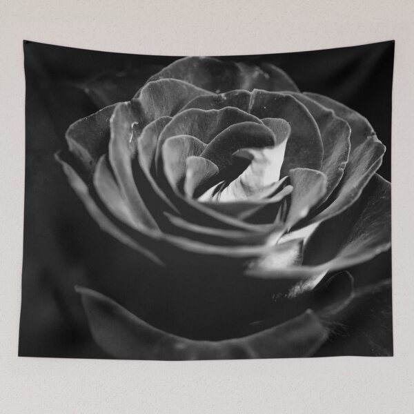 Item preview, Dark Black and White Rose designed and sold by bloomingvine.