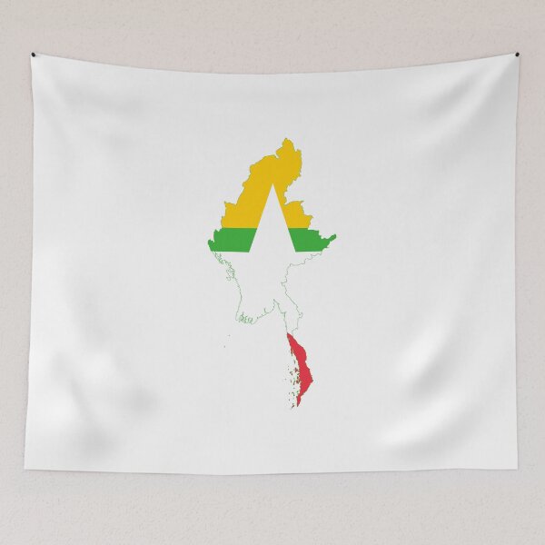 Item preview, Flag Map of Myanmar  designed and sold by abbeyz71.