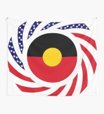 Australian Aboriginal American Multinational Patriot Flag Series Wall Tapestry