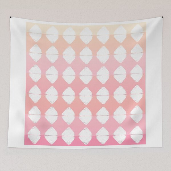 Item preview, Summer Coral & White Triangle Brush Stroke Stamps designed and sold by Blkstrawberry.