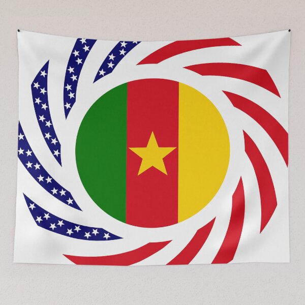 Item preview, Cameroon American Multinational Patriot Flag Series 1.0 designed and sold by Carbon-Fibre Media.