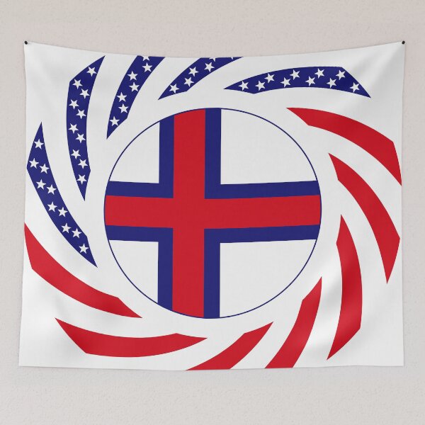 Item preview, Faroe Islands American Multinational Patriot Flag Series designed and sold by Carbon-Fibre Media.