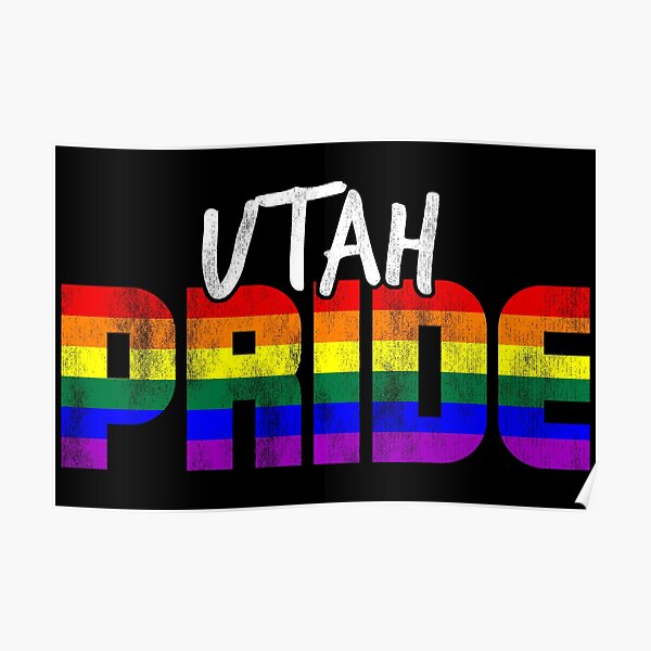 "Utah Pride LGBT Flag" Poster for Sale by valador Redbubble
