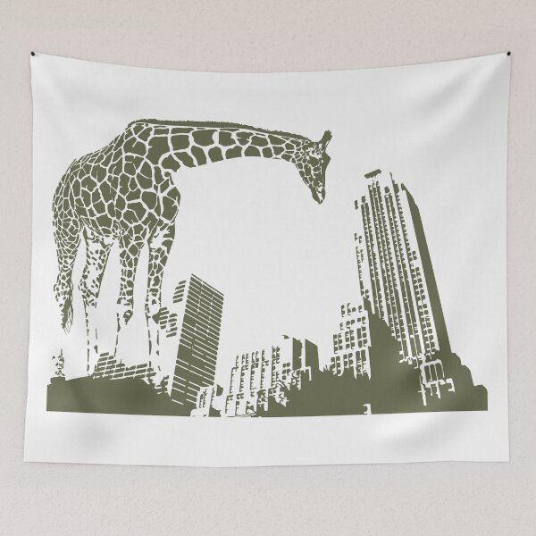 Item preview, Huge giraffe animal in the big city  designed and sold by SofiaYoushi.