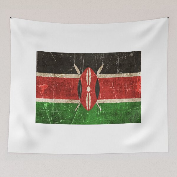 Item preview, Vintage Aged and Scratched Kenyan Flag designed and sold by JeffBartels.