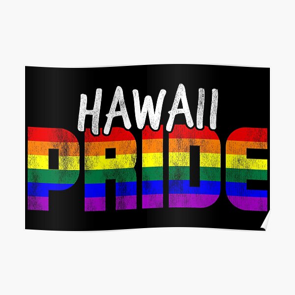 "Hawaii Pride LGBT Flag" Poster by valador Redbubble