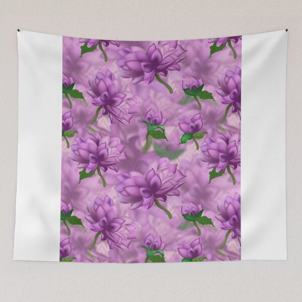 Item preview, Violet Floral Spray in Oriental Style designed and sold by NaturesSol.