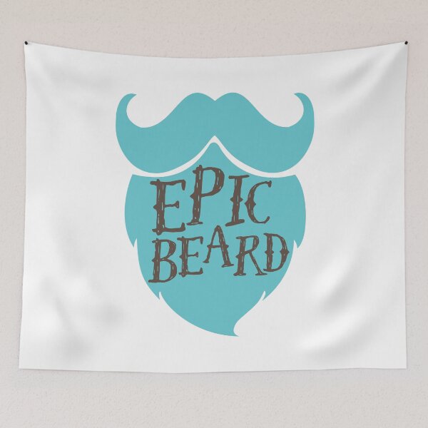 Item preview, Epic beard blue designed and sold by sevenroses.