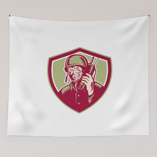 Item preview, World War Two Soldier American Talk Radio Crest designed and sold by patrimonio.