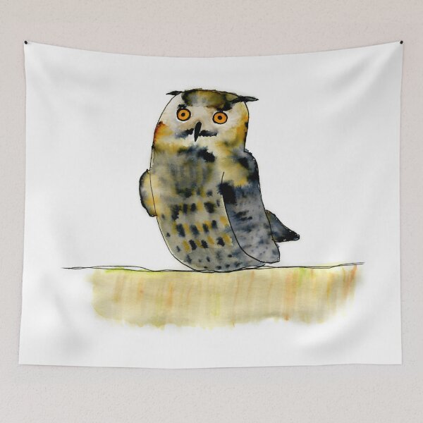 Aperçu de l'œuvre Edward the Eagle Owl créée et vendue par annaillustrates.