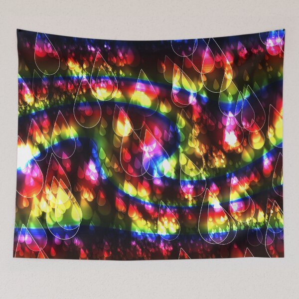 Item preview, Rainbow Bokeh Raindrops designed and sold by bloomingvine.