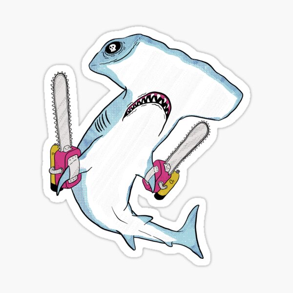 Too Deadly - Hammerhead shark Sticker for Sale by wo0ze