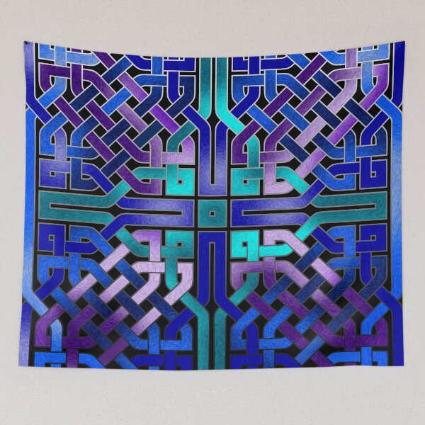 Item preview, Blue Celtic Knot Square designed and sold by bloomingvine.
