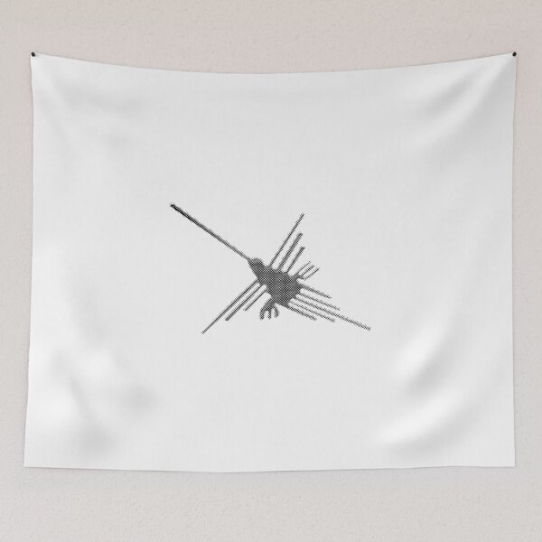 Item preview, Nazca Lines Hummingbird Newsprint designed and sold by Almdrs.