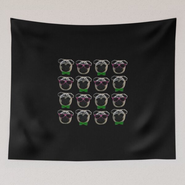 Item preview, "Cool Pugs" pink/green designed and sold by shaneisadragon.