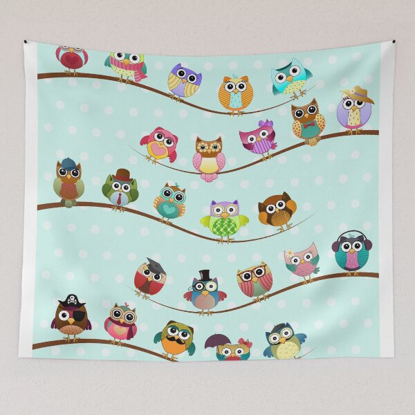 Item preview, Cute Owls on Branch designed and sold by kennasato.