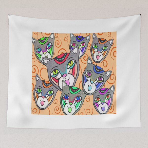 Item preview, Catheads Rule with Orange Swirls designed and sold by lifecycleprints.