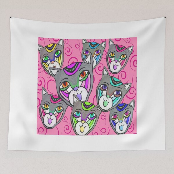 Item preview, Catheads Rule with Pink Swirls designed and sold by lifecycleprints.