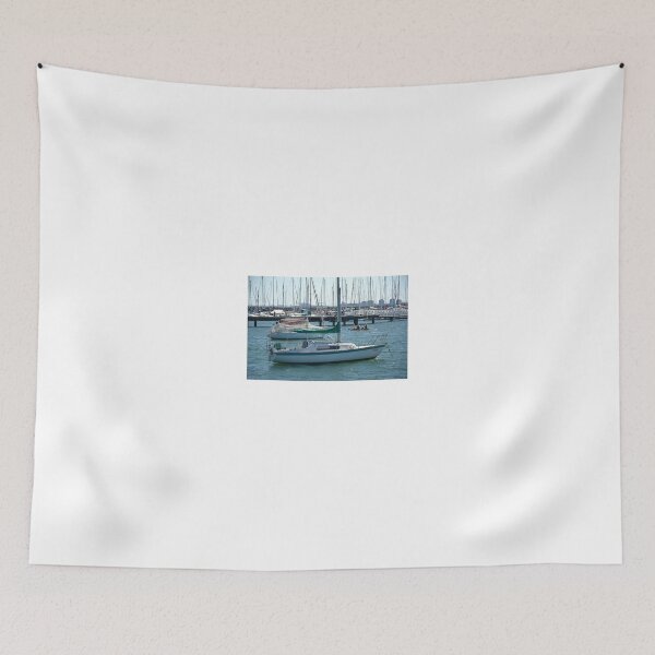 Item preview, YACHT WITH A TURQUOISE STRIPE designed and sold by kazaroodie.