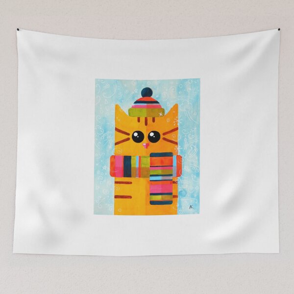 Item preview, Funny winter cat designed and sold by Hanna Kudriavtseva.