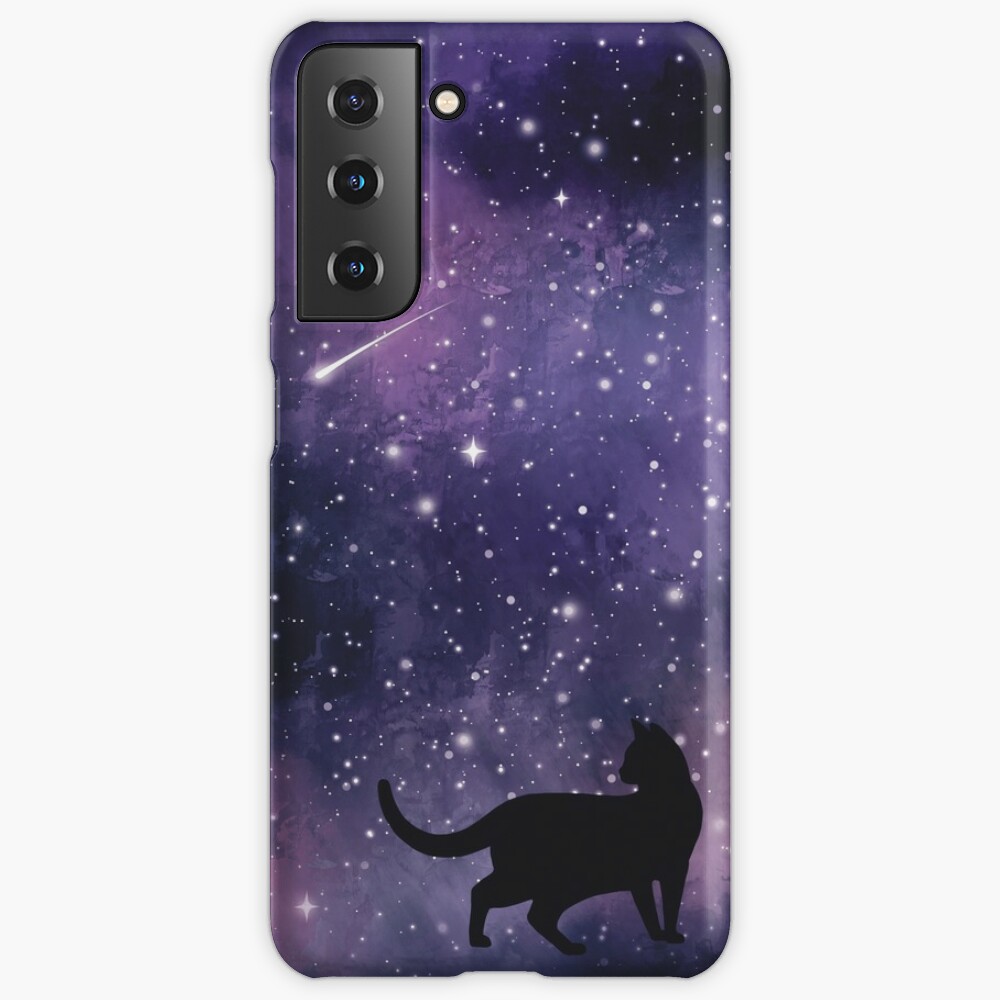 Space】galaxy Black Cat Samsung Galaxy Phone Case For Sale By Pixidose Redbubble 8513