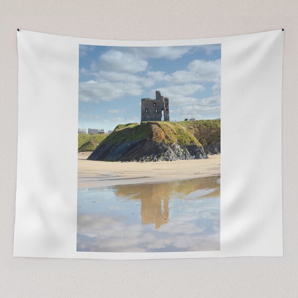 Item preview, castle and beach with beautiful reflection of the clouds designed and sold by morrbyte.