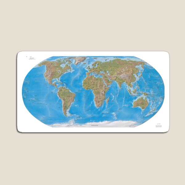 #Physical #Map of the #World 2003 Magnet