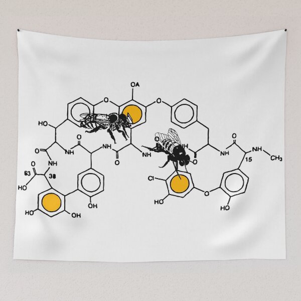 Item preview, Bees making honey on macromolecular structure as a bee house  designed and sold by SofiaYoushi.