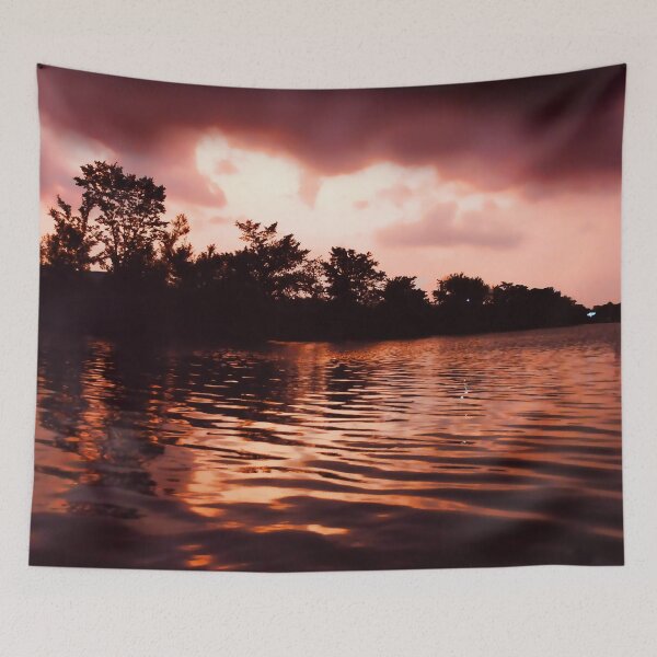 Item preview, Copper Sunset on a Lake designed and sold by bloomingvine.