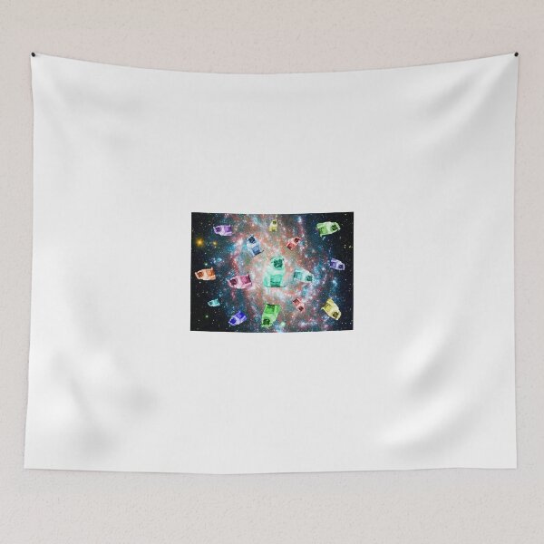 Item preview, Multicolor Pugs in Space designed and sold by trashdog.