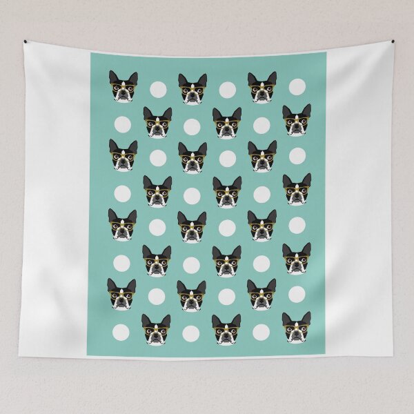 Item preview, Logan - Boston Terrier pattern polka dots dog print gift for dog person dog lovers terrier custom designed and sold by PetFriendly.