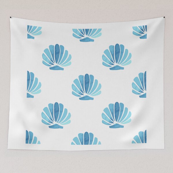 Item preview, Seashell watercolor seamless summer pattern designed and sold by julkapulka.