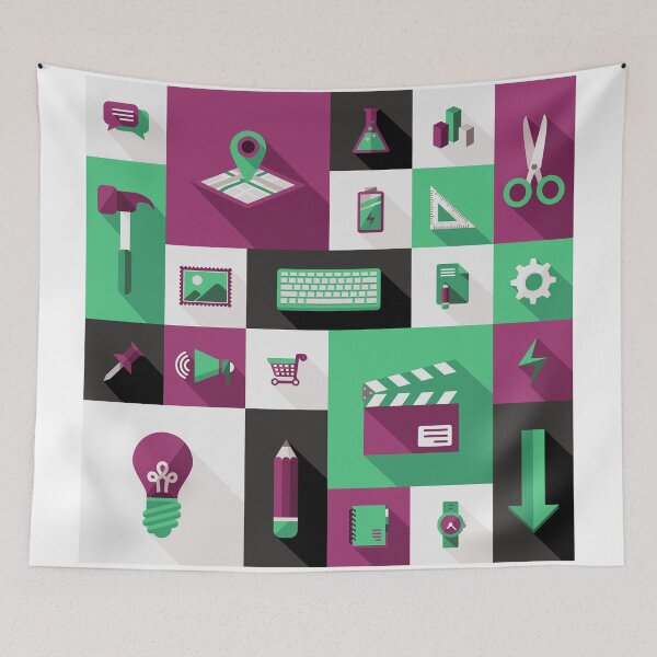Item preview, Workaholic - Icon Pattern designed and sold by hyperite.