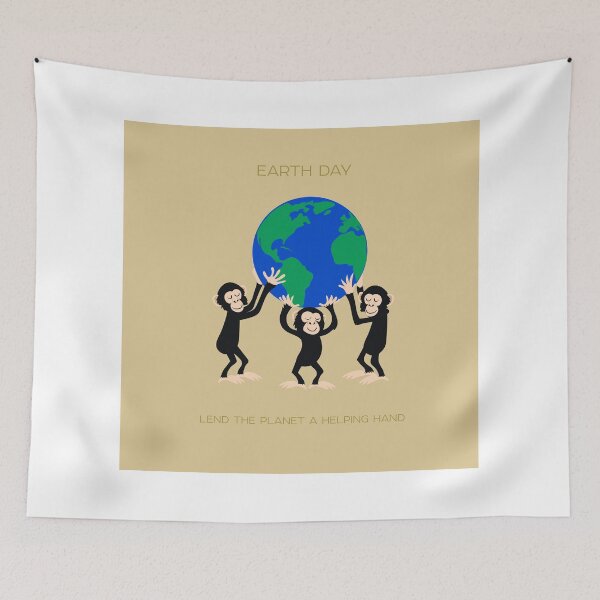 Item preview, Earth Day Chimpanzees designed and sold by Peppermint Narwhal.