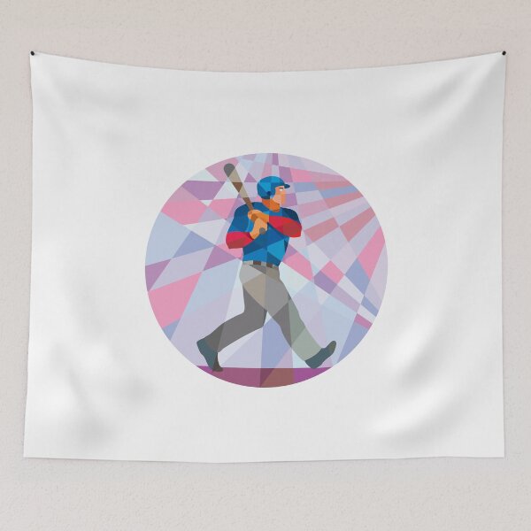 Item preview, Baseball Batter Hitter Batting Low Polygon designed and sold by patrimonio.