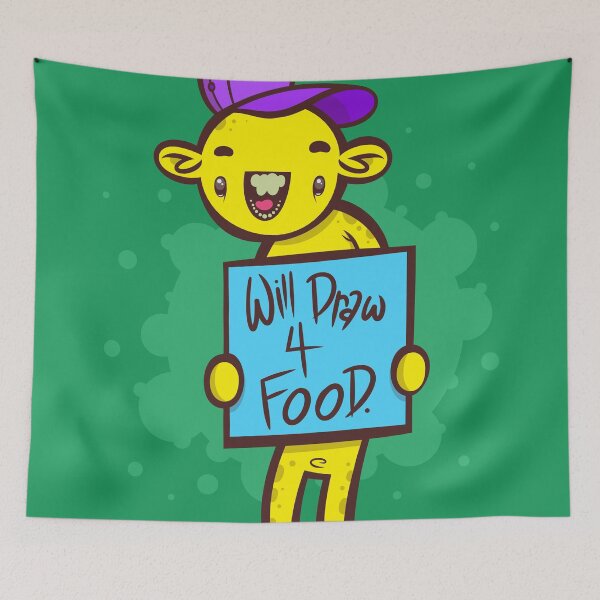 Item preview, Will Draw For Food designed and sold by artdyslexia.