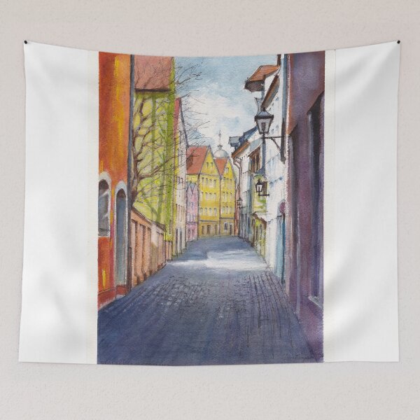 Item preview, Narrow alley in Regensburg, Germany designed and sold by Dai Wynn Fine Art.