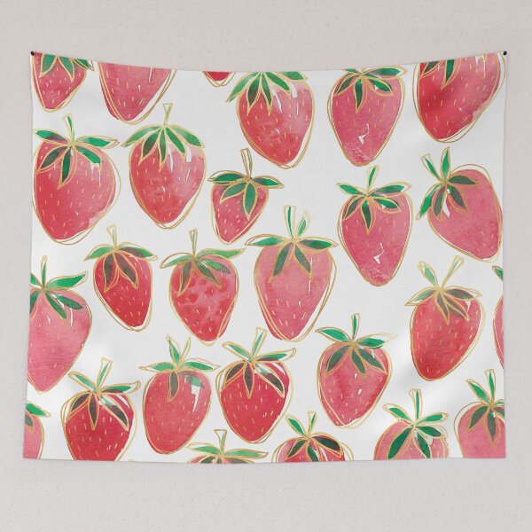 Item preview, Watercolour Strawberries Pattern | Original Red designed and sold by RebeccaFlaherty.